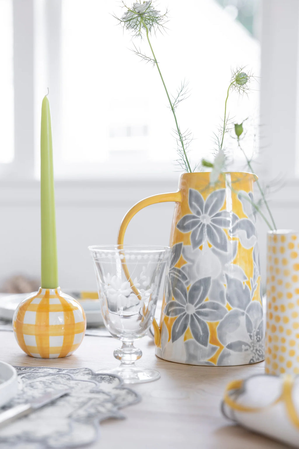 Gingham Bud Vase