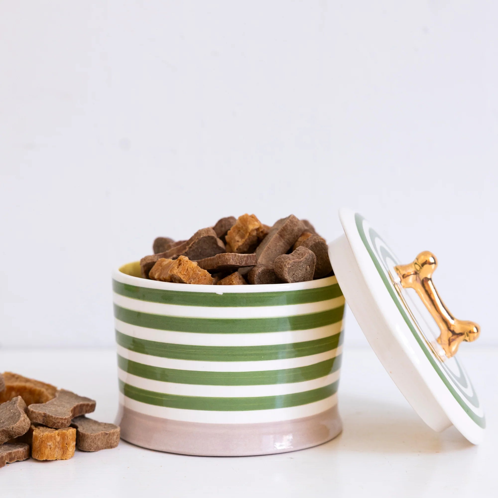 Jill Rosenwald X Polkadog Bone Jar- Avocado