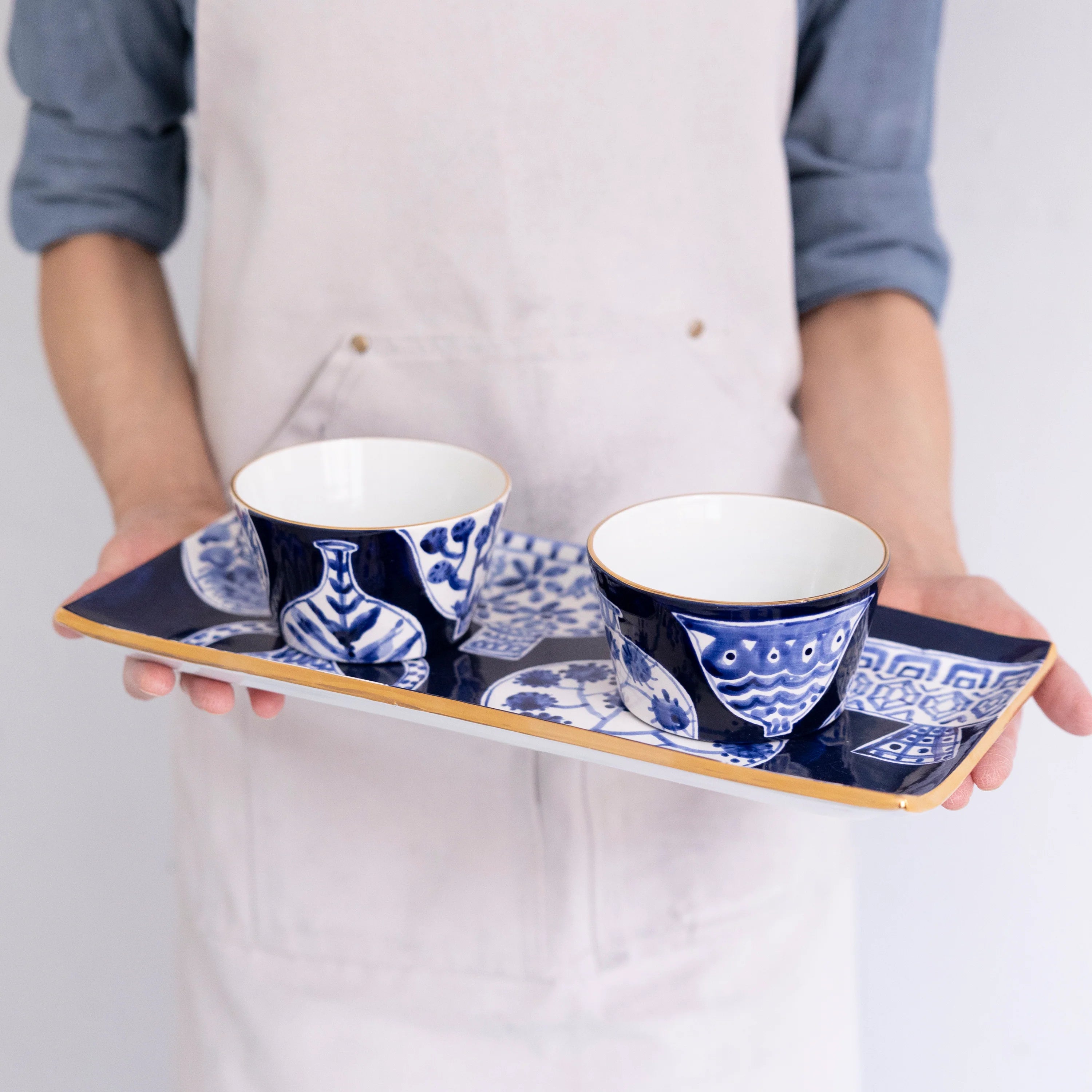 Freer House Cocktail Tray and Dip Bowls