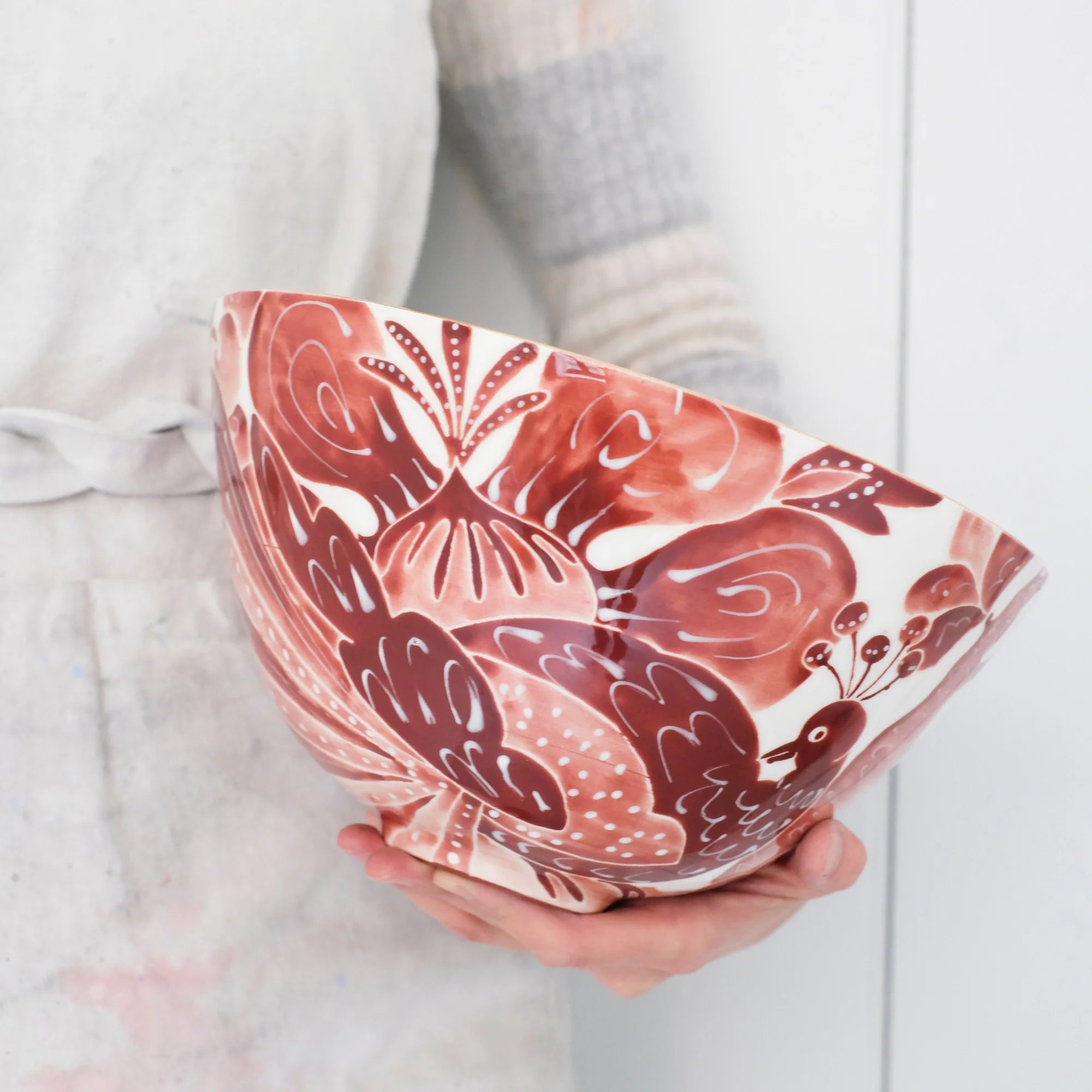 Le Bird Large Mimi Bowl Bordeaux