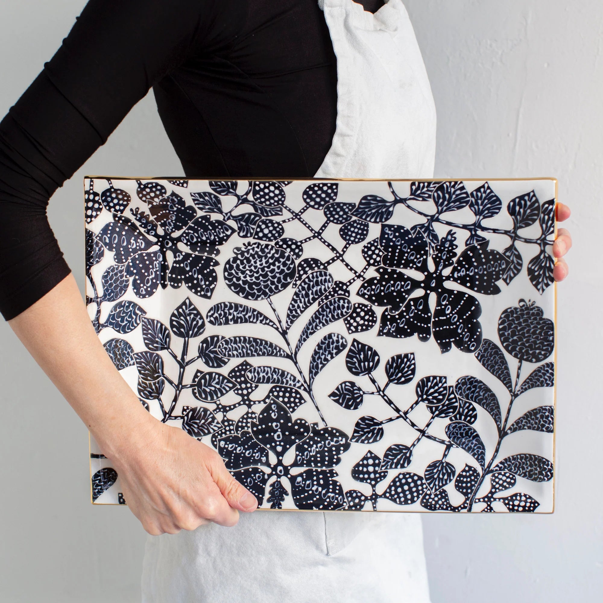 Caviar Tray in Bali Toile