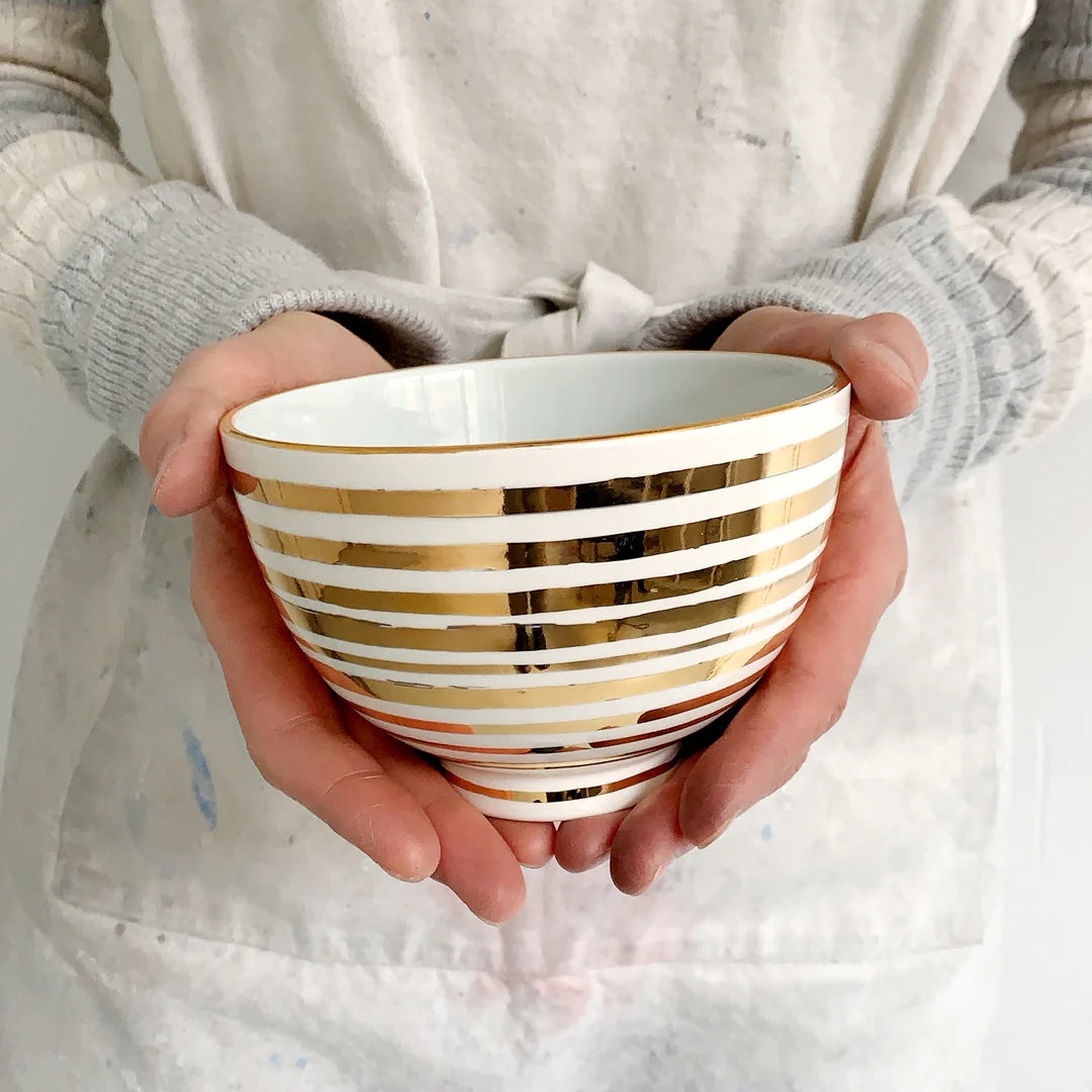 Gold Stripe Cafe Au Lait Bowl