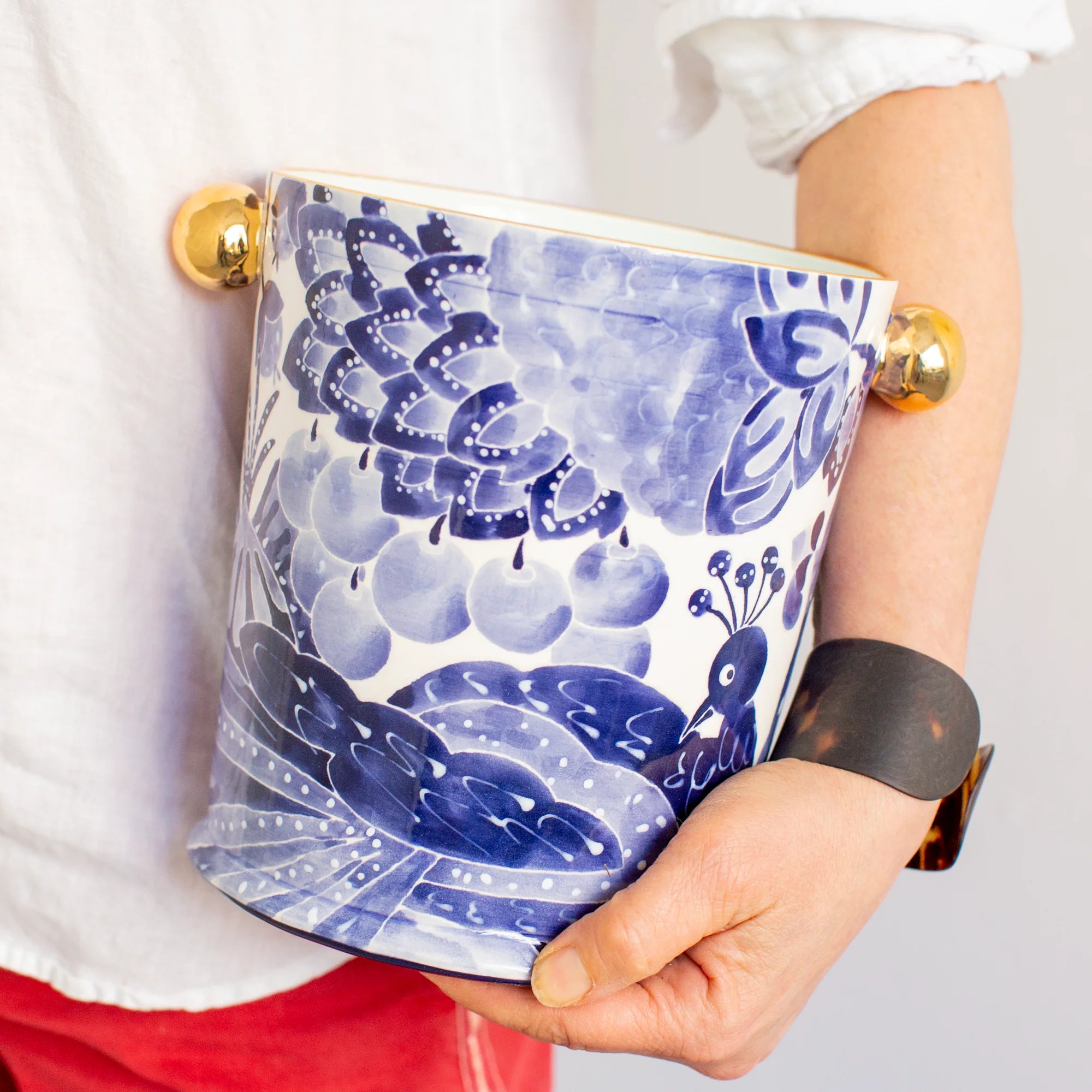 Le Bird Large Planter in Delft