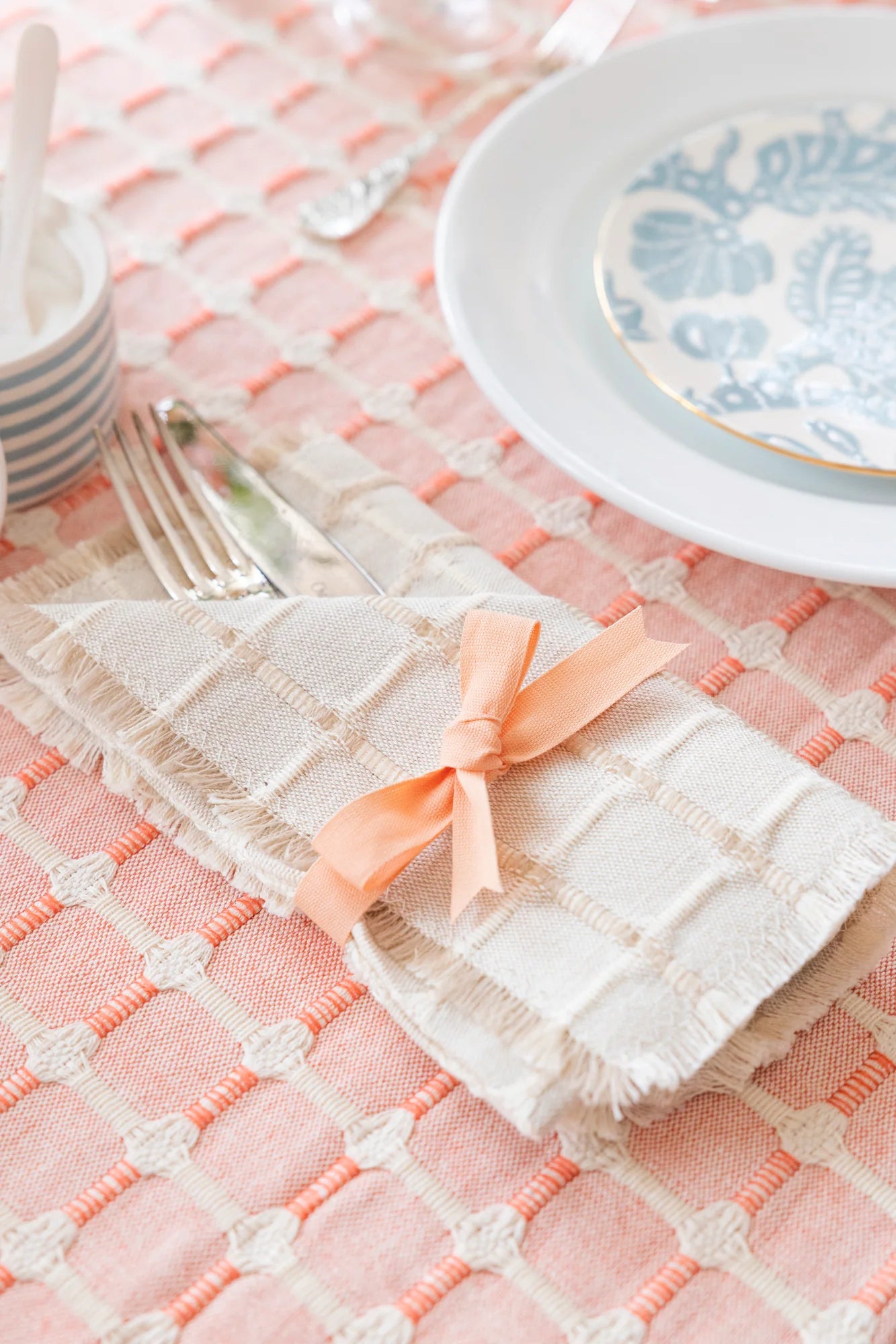 Hopsack Set of 4 Napkins- Taupe