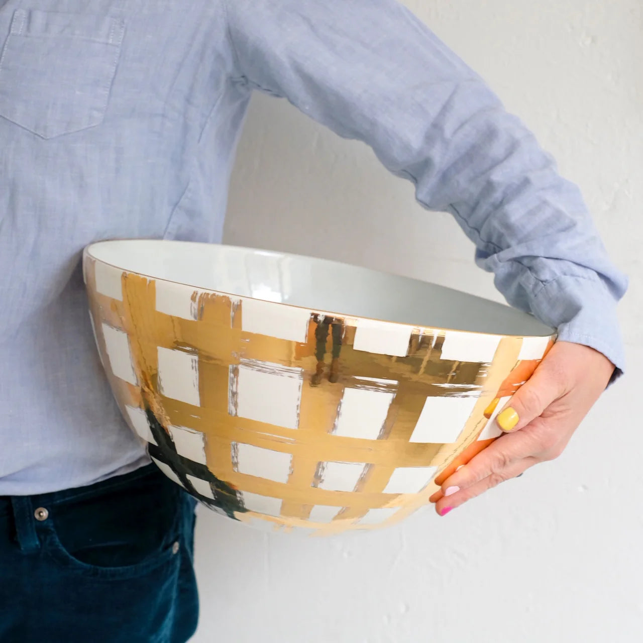 Gold Plaid Super Bowl