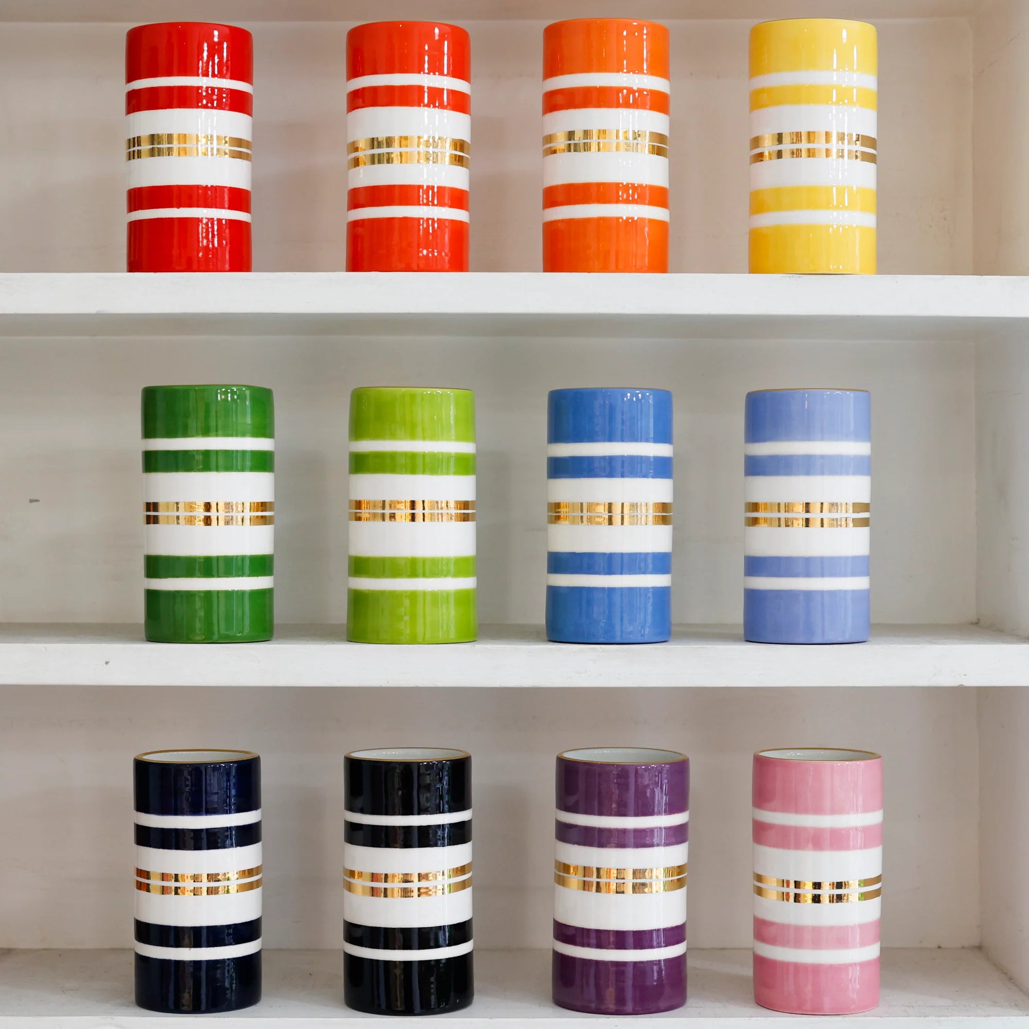 Capri Stripe #5 Skinny Vases (Alt. Stripe Version)