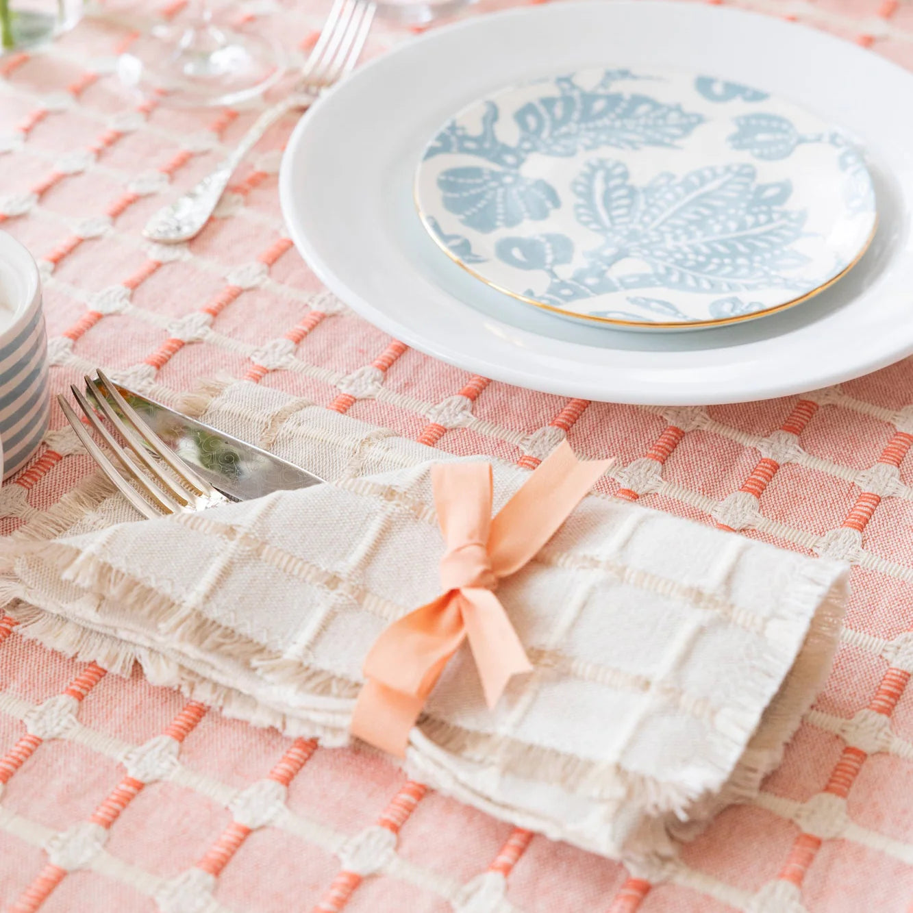 Hopsack Set of 4 Napkins- Taupe