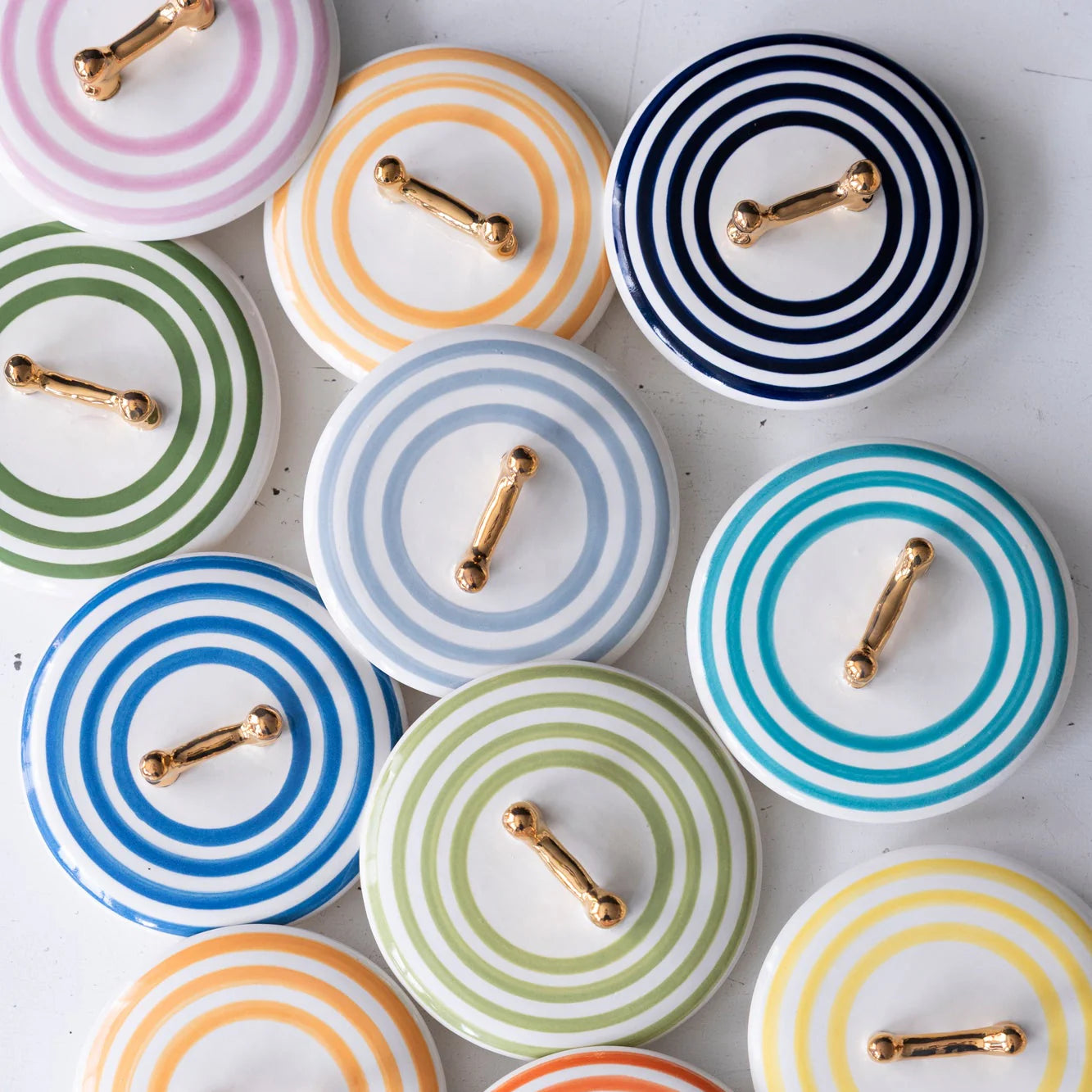 Jill Rosenwald X Polkadog Bone Jar- Bright Saffron