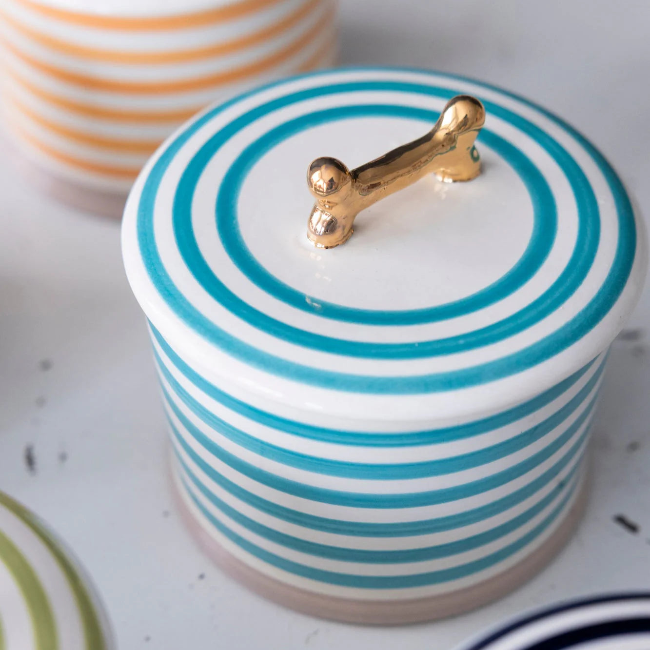Jill Rosenwald X Polkadog Bone Jar- Marine