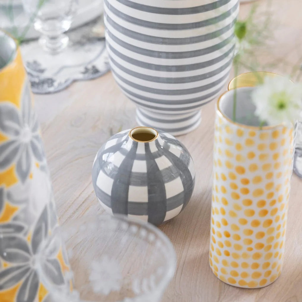 Gingham Bud Vase