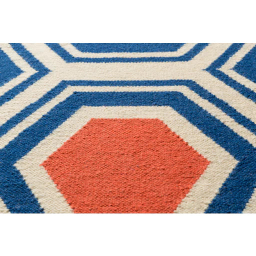 Fallon Hex Rug, Burnt Orange