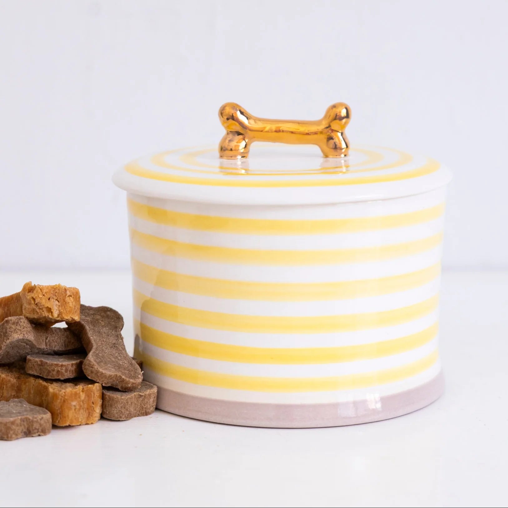 Jill Rosenwald X Polkadog Bone Jar- Bright Saffron
